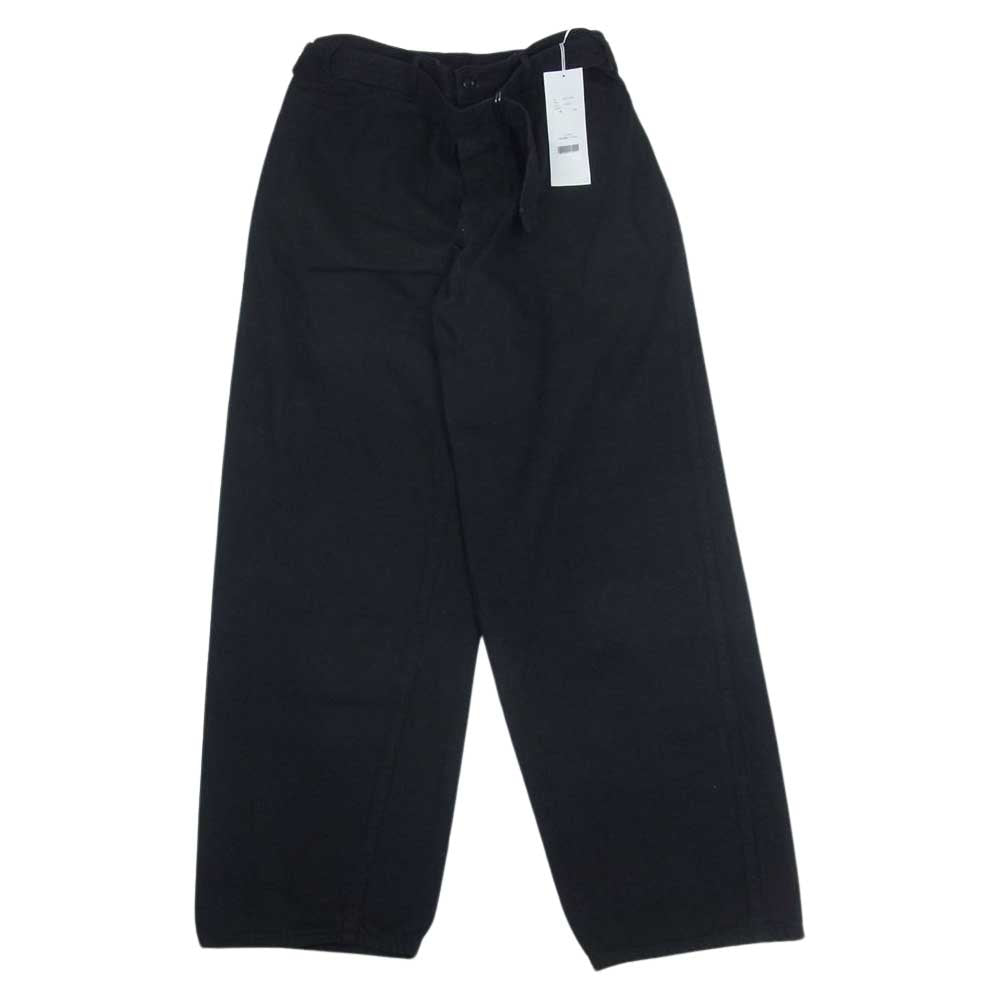 COMOLI コモリ 22AW W03-03001 ベルテッド ブラック デニムパンツ ブラック系 2【新古品】【未使用】【中古】
