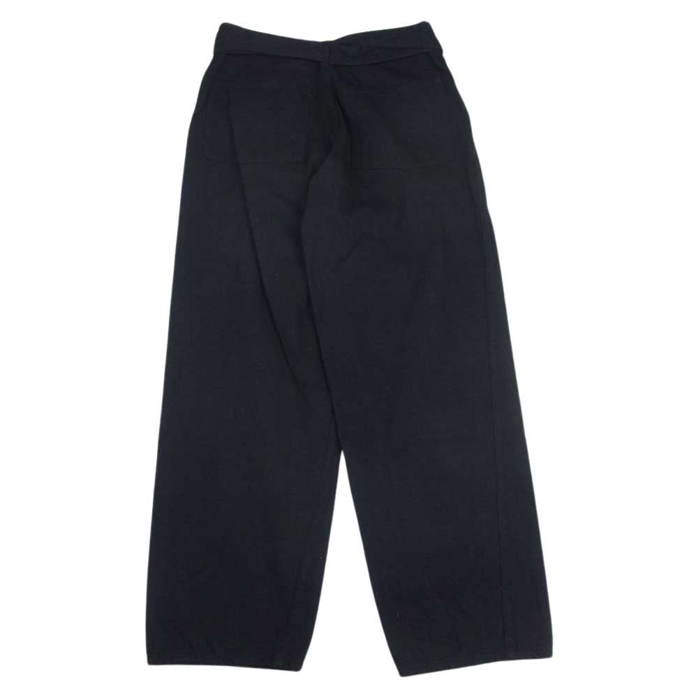 COMOLI コモリ 22AW W03-03001 ベルテッド ブラック デニムパンツ ブラック系 2【新古品】【未使用】【中古】