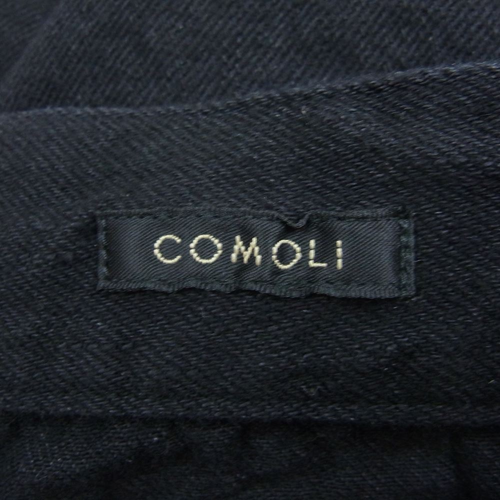 COMOLI コモリ 22AW W03-03001 ベルテッド ブラック デニムパンツ ブラック系 2【新古品】【未使用】【中古】