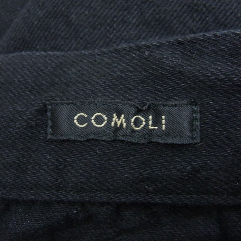 COMOLI コモリ 22AW W03-03001 ベルテッド ブラック デニムパンツ ブラック系 2【新古品】【未使用】【中古】