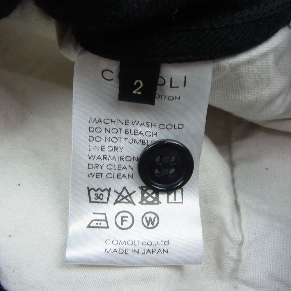 COMOLI コモリ 22AW W03-03001 ベルテッド ブラック デニムパンツ ブラック系 2【新古品】【未使用】【中古】