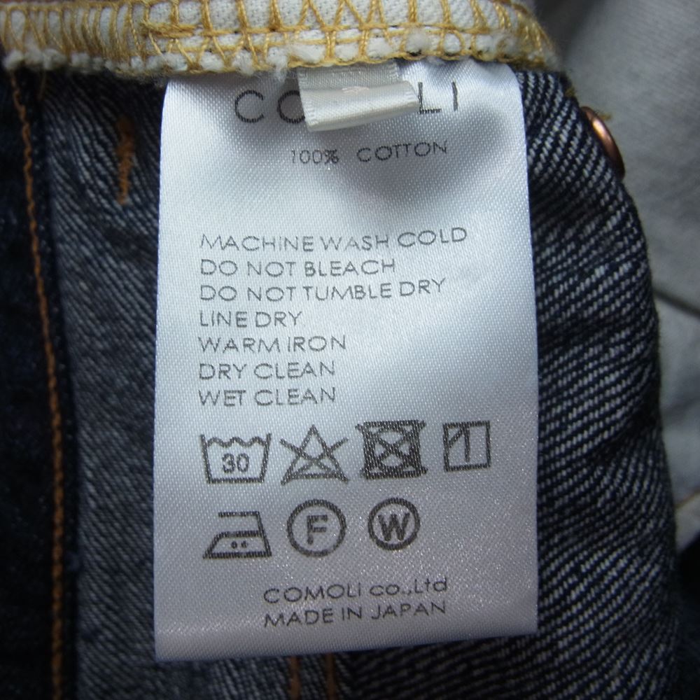 COMOLI コモリ 22AW W03-03003  5P デニムパンツ インディゴブルー系 2【新古品】【未使用】【中古】