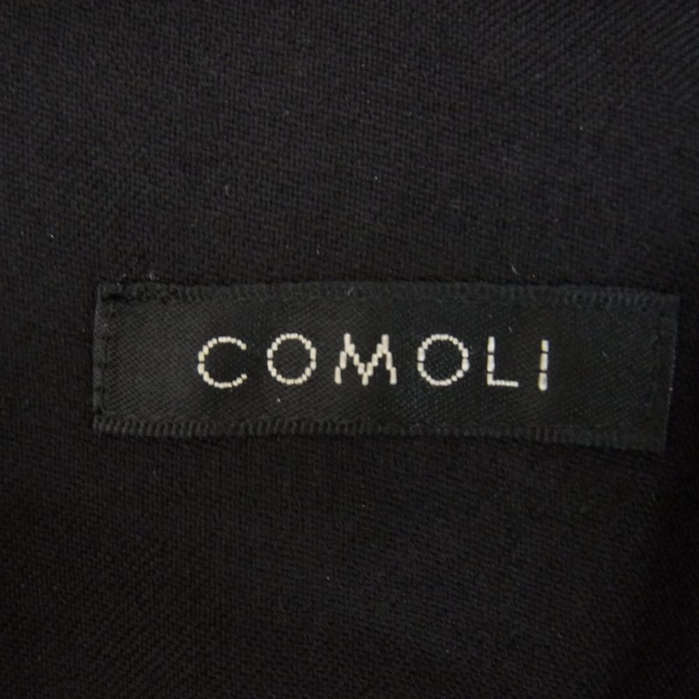 COMOLI コモリ 22AW  W03-02013 ウール モールスキン ワークシャツ ネイビー系 2【新古品】【未使用】【中古】