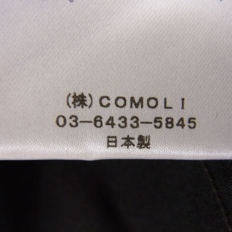 COMOLI コモリ 22AW  W03-02013 ウール モールスキン ワークシャツ ネイビー系 2【新古品】【未使用】【中古】
