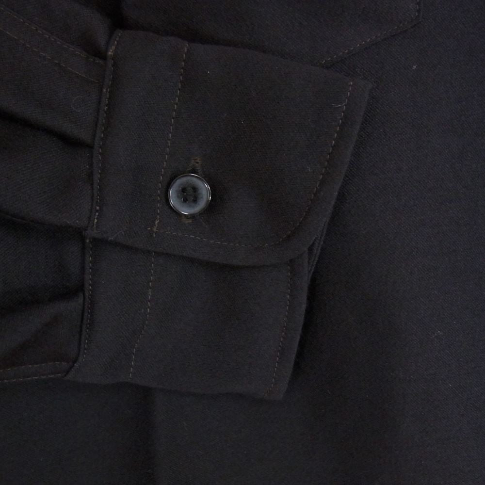 COMOLI コモリ 22AW  W03-02013 ウール モールスキン ワークシャツ ネイビー系 2【新古品】【未使用】【中古】