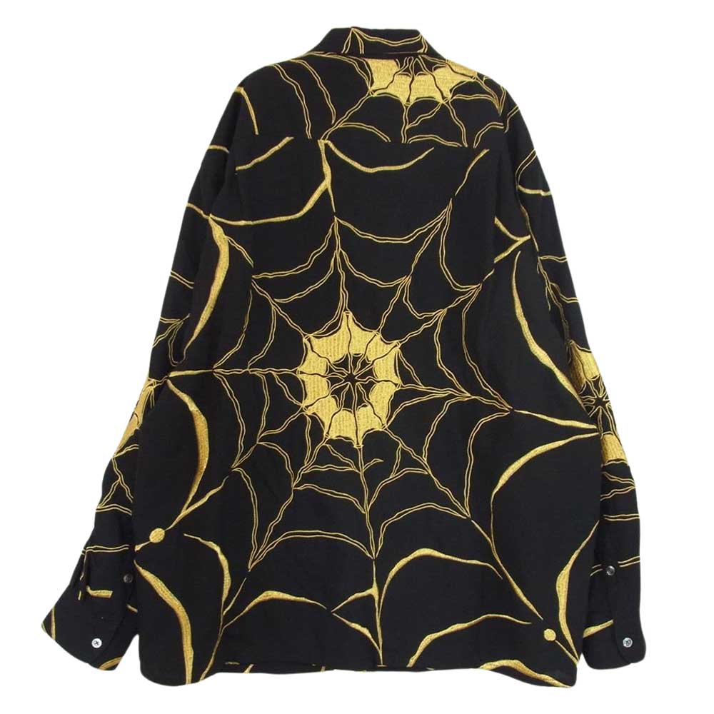 WACKO MARIA ワコマリア 21AW WOLFSHEAD-WM-OC06 × WOLF'S HEAD  ウルフズヘッド 50'S SHIRT L/S 長袖 シャツ ブラック系 XL【中古】