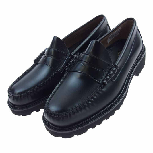 ジーエイチバス 11510 WEEJUN 90S LARSON PENNY ウィージャンズ  ペニー ラーソンローファー ブラック系 UK7【極上美品】【中古】
