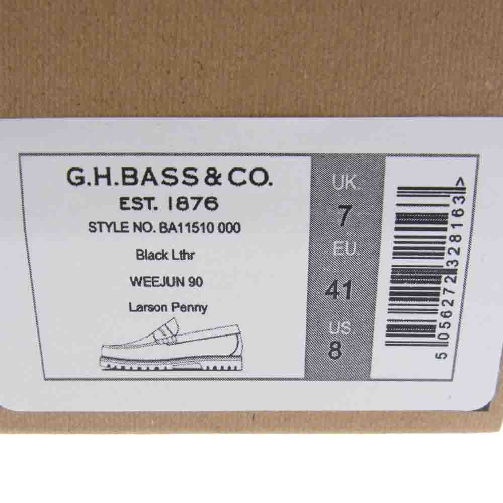 ジーエイチバス 11510 WEEJUN 90S LARSON PENNY ウィージャンズ  ペニー ラーソンローファー ブラック系 UK7【極上美品】【中古】