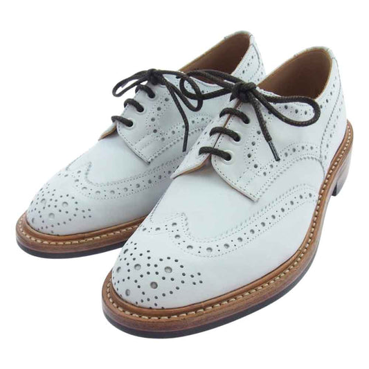 Tricker's トリッカーズ S633 BOURTON バートン ウィングチップ シューズ ダイナイトソール ホワイト系 6【極上美品】【中古】