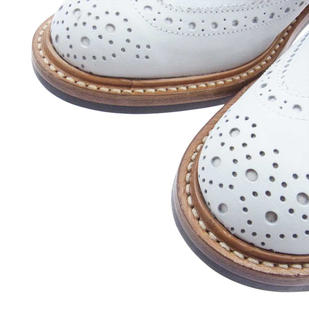 Tricker's トリッカーズ S633 BOURTON バートン ウィングチップ シューズ ダイナイトソール ホワイト系 6【極上美品】【中古】
