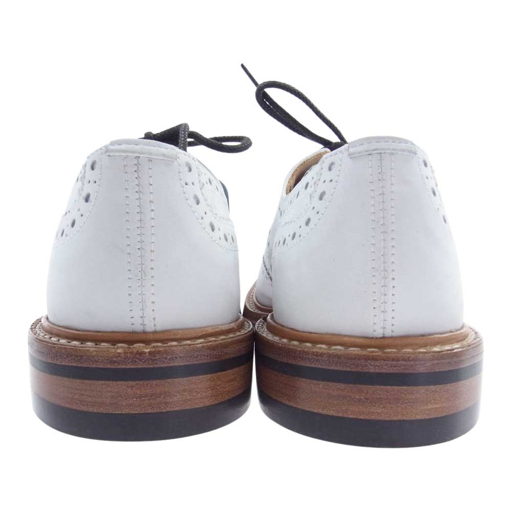 Tricker's トリッカーズ S633 BOURTON バートン ウィングチップ シューズ ダイナイトソール ホワイト系 6【極上美品】【中古】