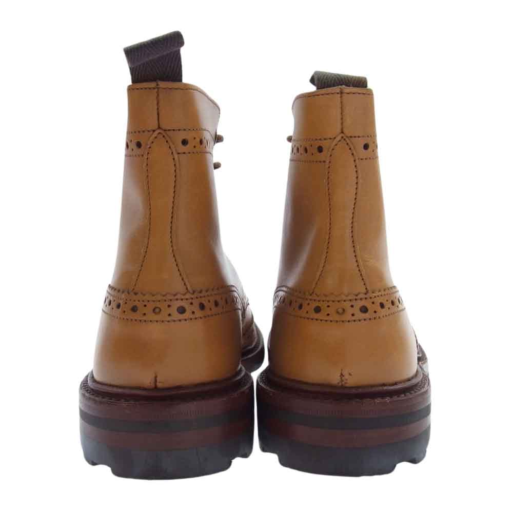 Tricker's トリッカーズ M5634 STOW ストウ フルブローグ カントリーブーツ ライトブラウン系 8.5【極上美品】【中古】