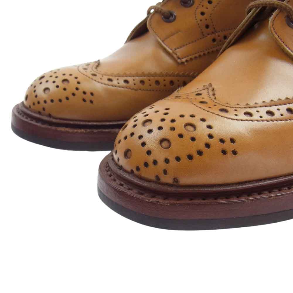 Tricker's トリッカーズ M5634 STOW ストウ フルブローグ カントリーブーツ ライトブラウン系 8.5【極上美品】【中古】
