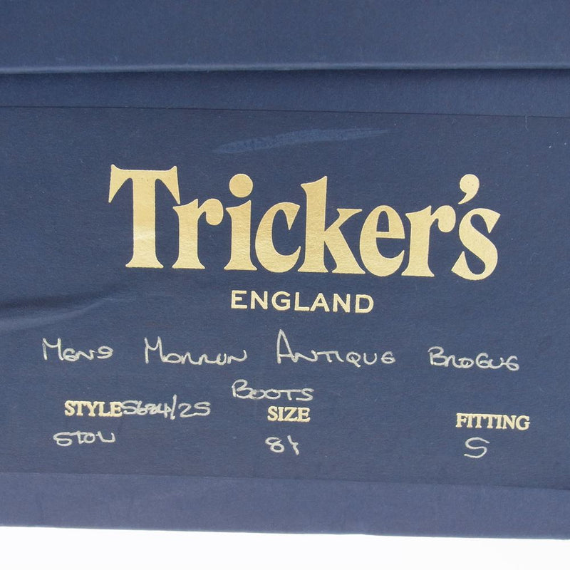 Tricker's トリッカーズ M5634 STOW ストウ フルブローグ カントリーブーツ ライトブラウン系 8.5【極上美品】【中古】