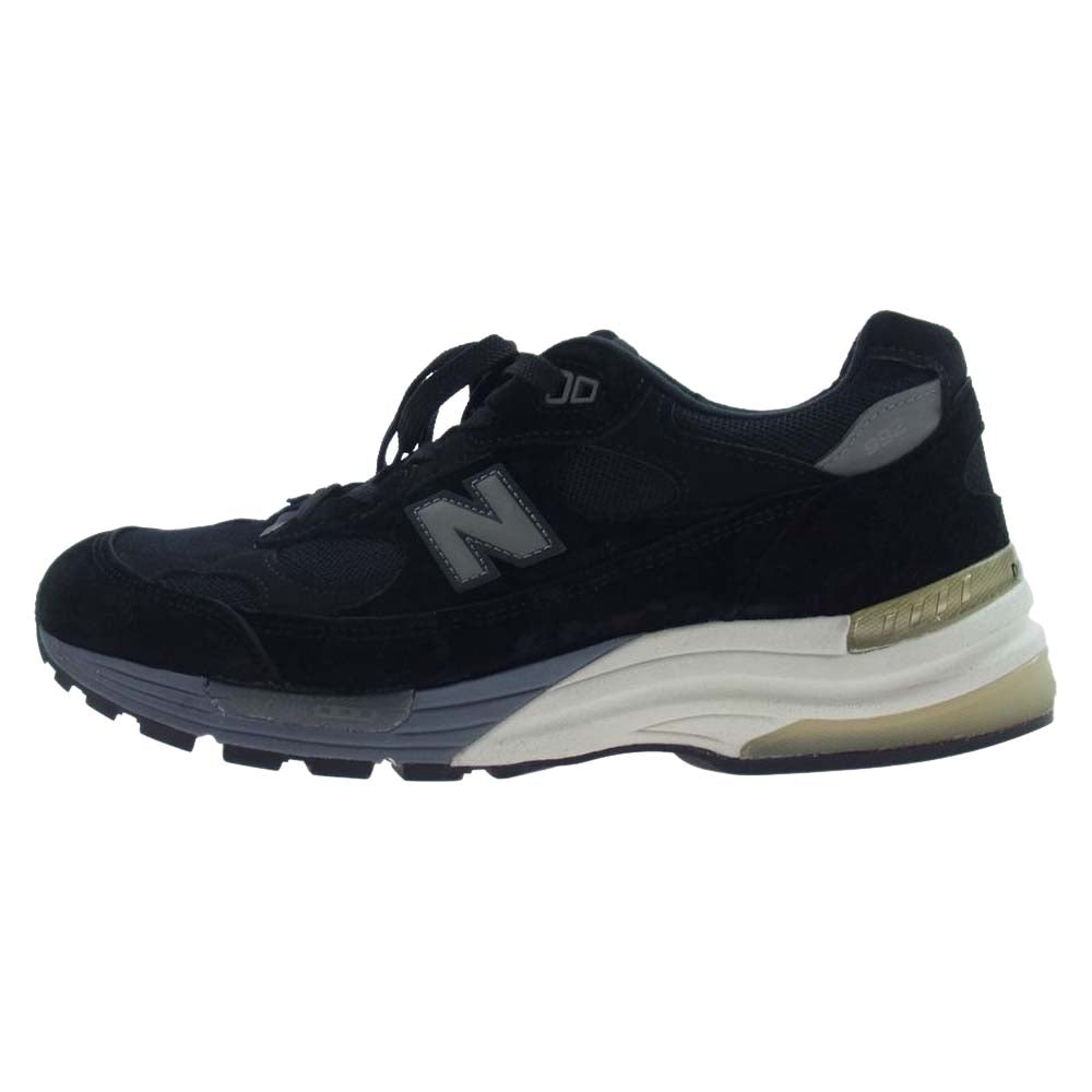 NEW BALANCE ニューバランス M992BL USA製 ローカット スニーカー ブラック系 28cm【中古】