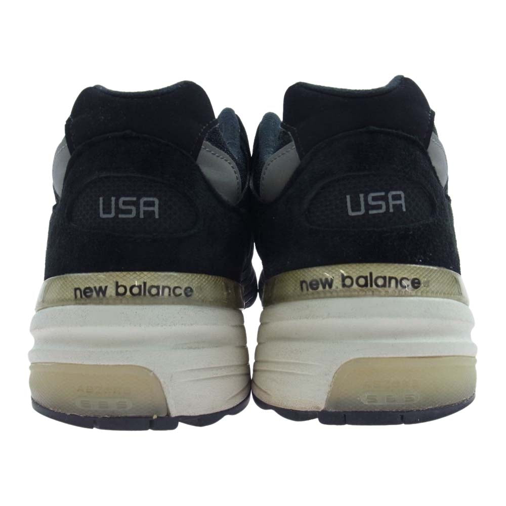 NEW BALANCE ニューバランス M992BL USA製 ローカット スニーカー ブラック系 28cm【中古】
