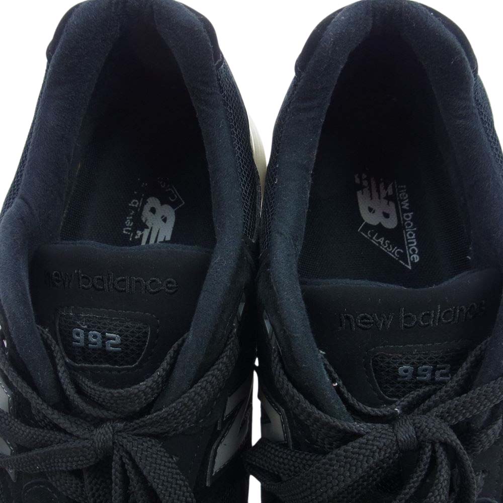 NEW BALANCE ニューバランス M992BL USA製 ローカット スニーカー ブラック系 28cm【中古】