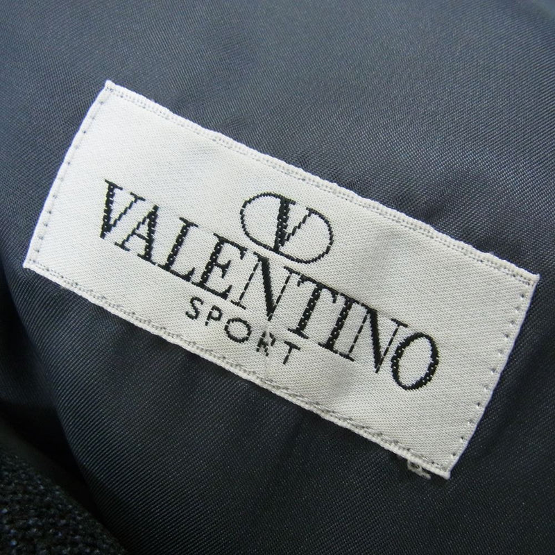 VALENTINO ヴァレンティノ SPORT スポーツ ヘリンボーン織り 2B テーラードジャケット ブラック系 46－34【中古】