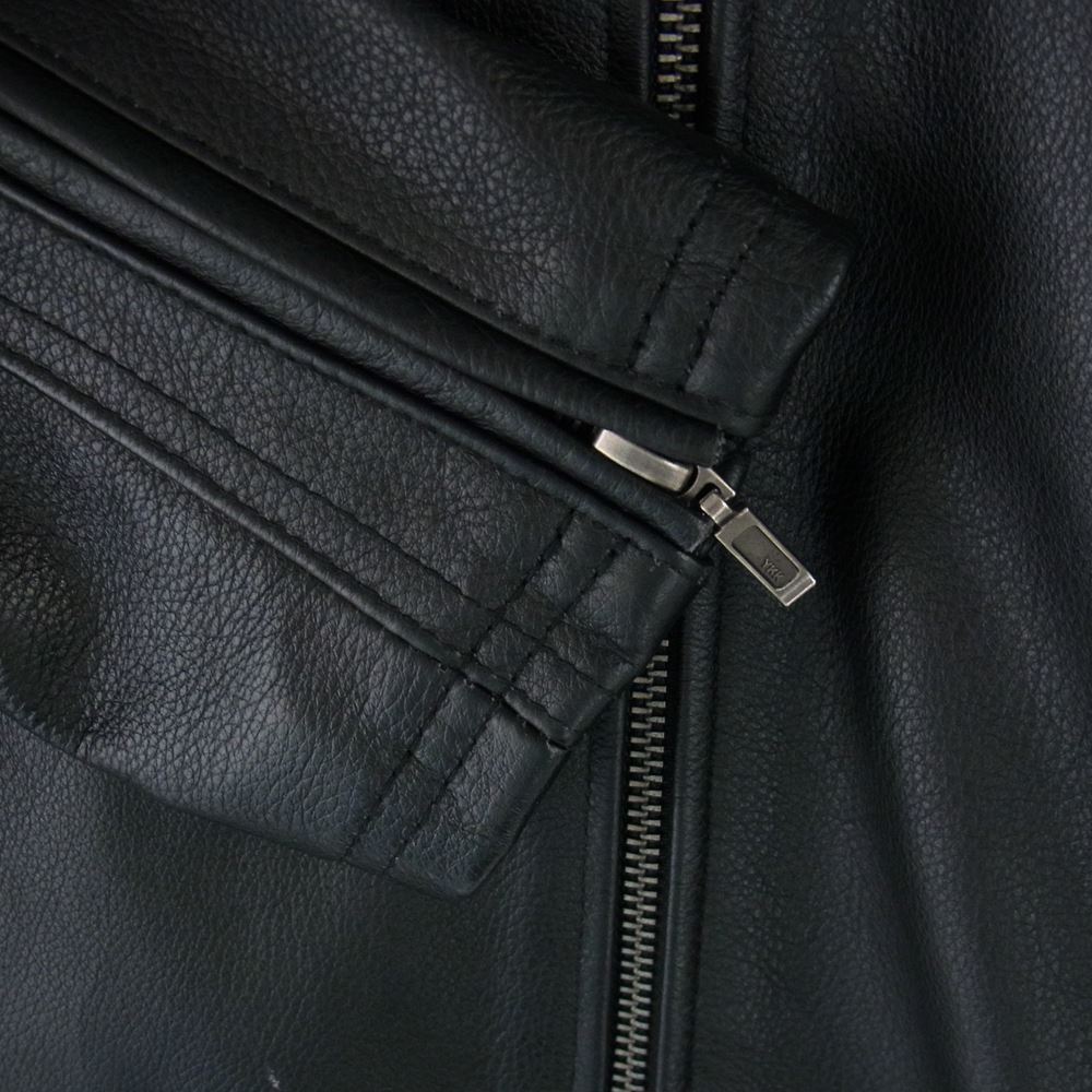 ボリーニ レザー シングル ライダースジャケット ブラック系 46【中古】