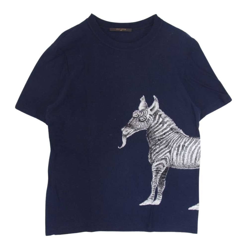 LOUIS VUITTON ルイ・ヴィトン チャップマン ブラザーズ 馬 シマウマ 半袖Ｔシャツ ネイビー系 L【中古】