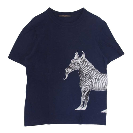 LOUIS VUITTON ルイ・ヴィトン チャップマン ブラザーズ 馬 シマウマ 半袖Ｔシャツ ネイビー系 L【中古】