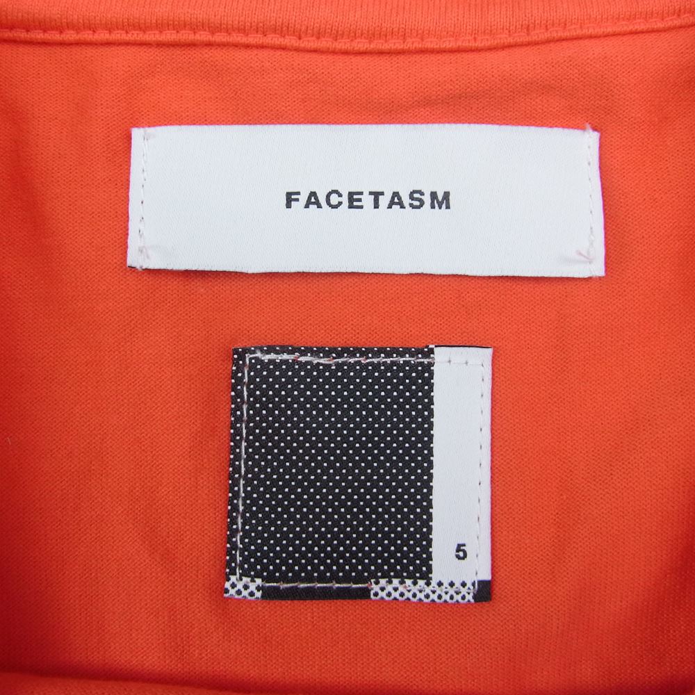 ファセッタズム MRC-TEE-U14 FACEロゴプリント 長袖 Tシャツ ロンT レッド系 5【中古】