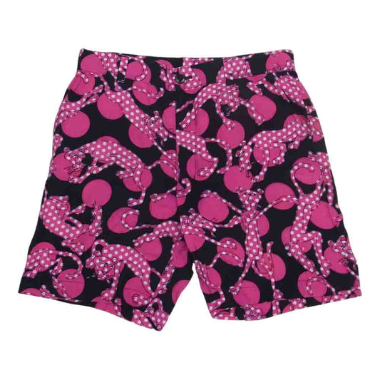 WACKO MARIA ワコマリア ピンクパンサー ドット レーヨン アロハショーツ ハーフパンツ ブラック系 ピンク系 L【中古】