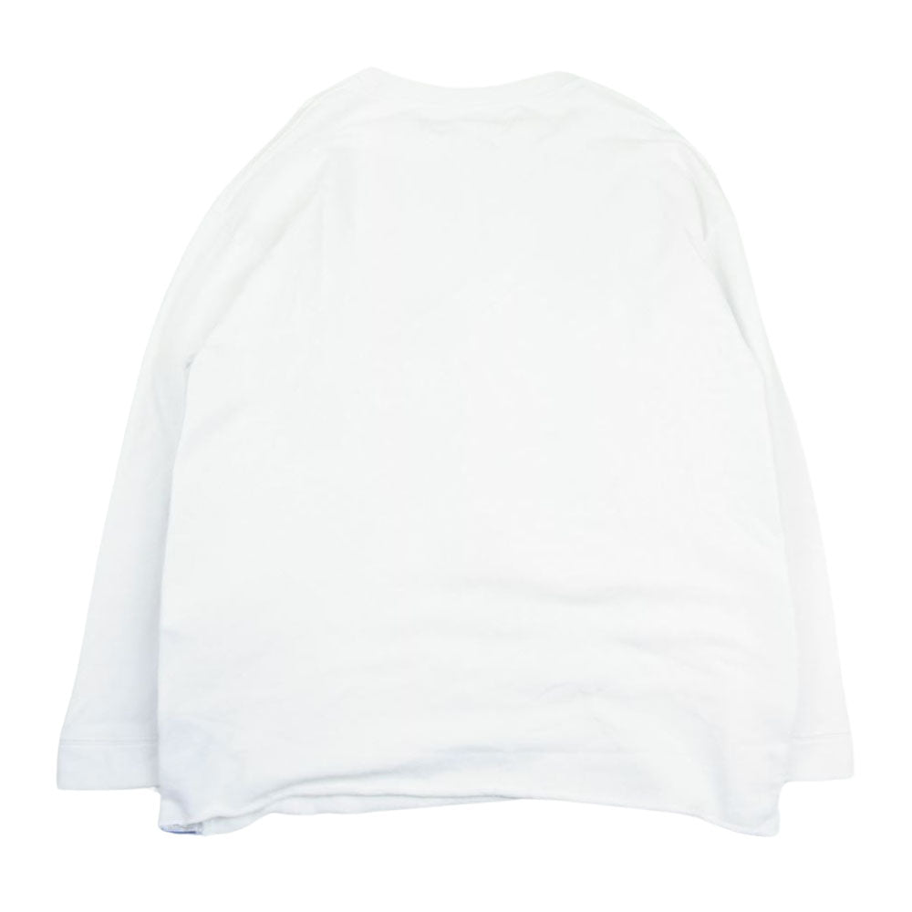 OFF-WHITE オフホワイト 18SS OMBA017S18003008 TAPE OVER CREWNECK テープロゴ刺繍 オーバー クルーネック スウェット トレーナー ホワイト系 M【中古】