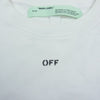 OFF-WHITE オフホワイト 18SS OMBA017S18003008 TAPE OVER CREWNECK テープロゴ刺繍 オーバー クルーネック スウェット トレーナー ホワイト系 M【中古】