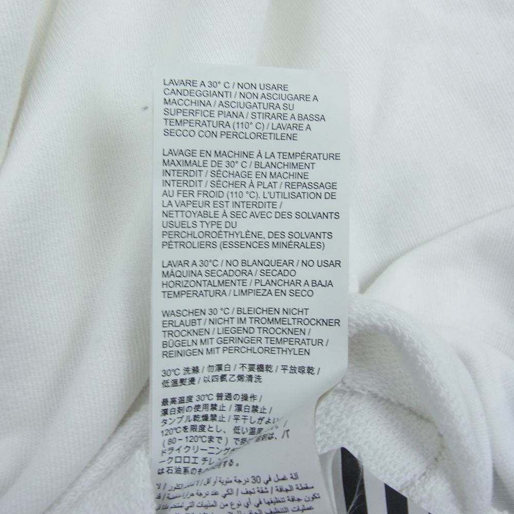 OFF-WHITE オフホワイト 18SS OMBA017S18003008 TAPE OVER CREWNECK テープロゴ刺繍 オーバー クルーネック スウェット トレーナー ホワイト系 M【中古】