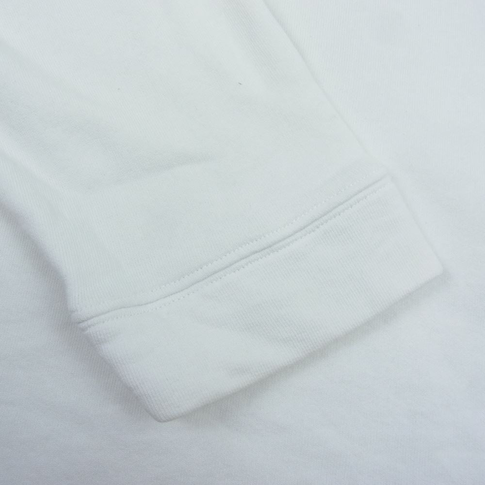 OFF-WHITE オフホワイト 18SS OMBA017S18003008 TAPE OVER CREWNECK テープロゴ刺繍 オーバー クルーネック スウェット トレーナー ホワイト系 M【中古】
