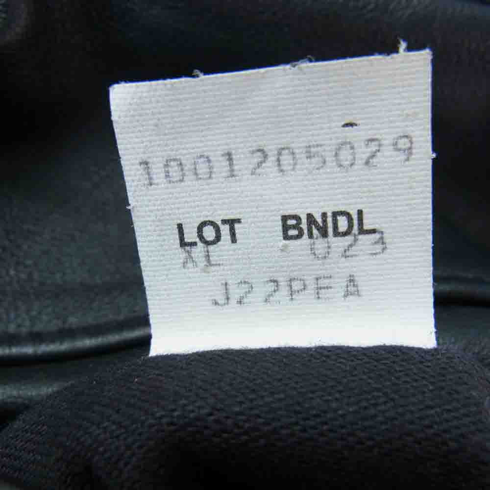 Supreme シュプリーム 12AW × schott ショット Leather Pea Jacket レザー ダブル ジャケット Pコート ブラック系 XL【中古】