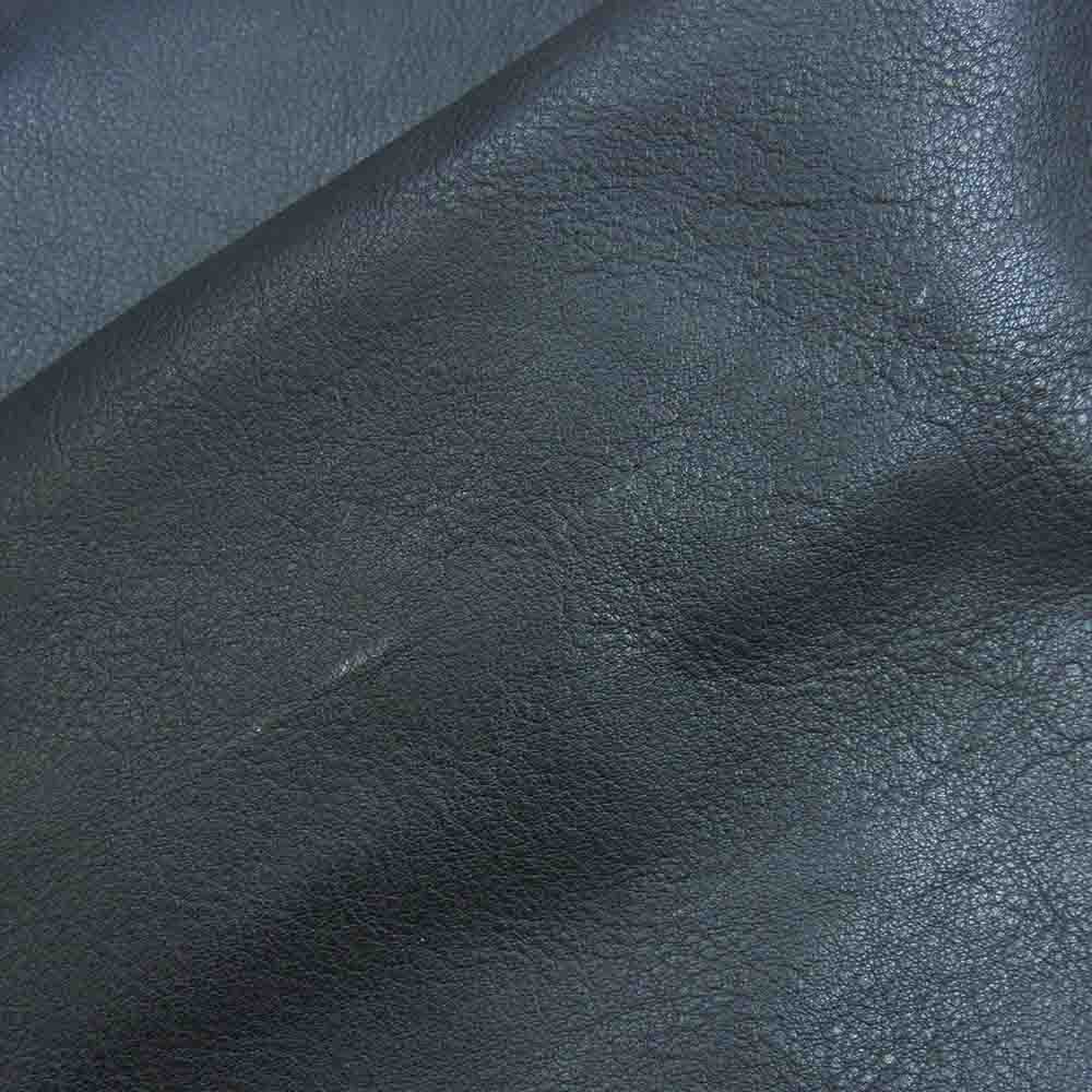 Supreme シュプリーム 12AW × schott ショット Leather Pea Jacket レザー ダブル ジャケット Pコート ブラック系 XL【中古】