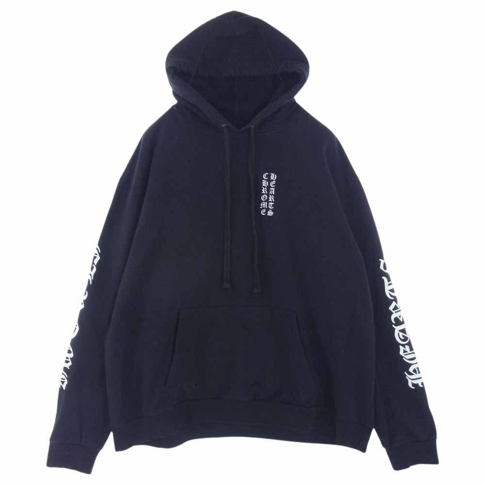 CHROME HEARTS クロムハーツ（原本無） 国内正規品 サイズ：XXL SWTSHRT PLVR スクリプト ロゴ スウェット パーカー ブラック系 XXL【中古】