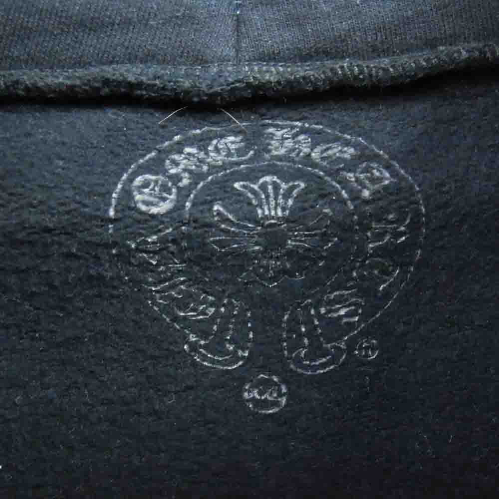 CHROME HEARTS クロムハーツ（原本無） 国内正規品 サイズ：XXL SWTSHRT PLVR スクリプト ロゴ スウェット パーカー ブラック系 XXL【中古】