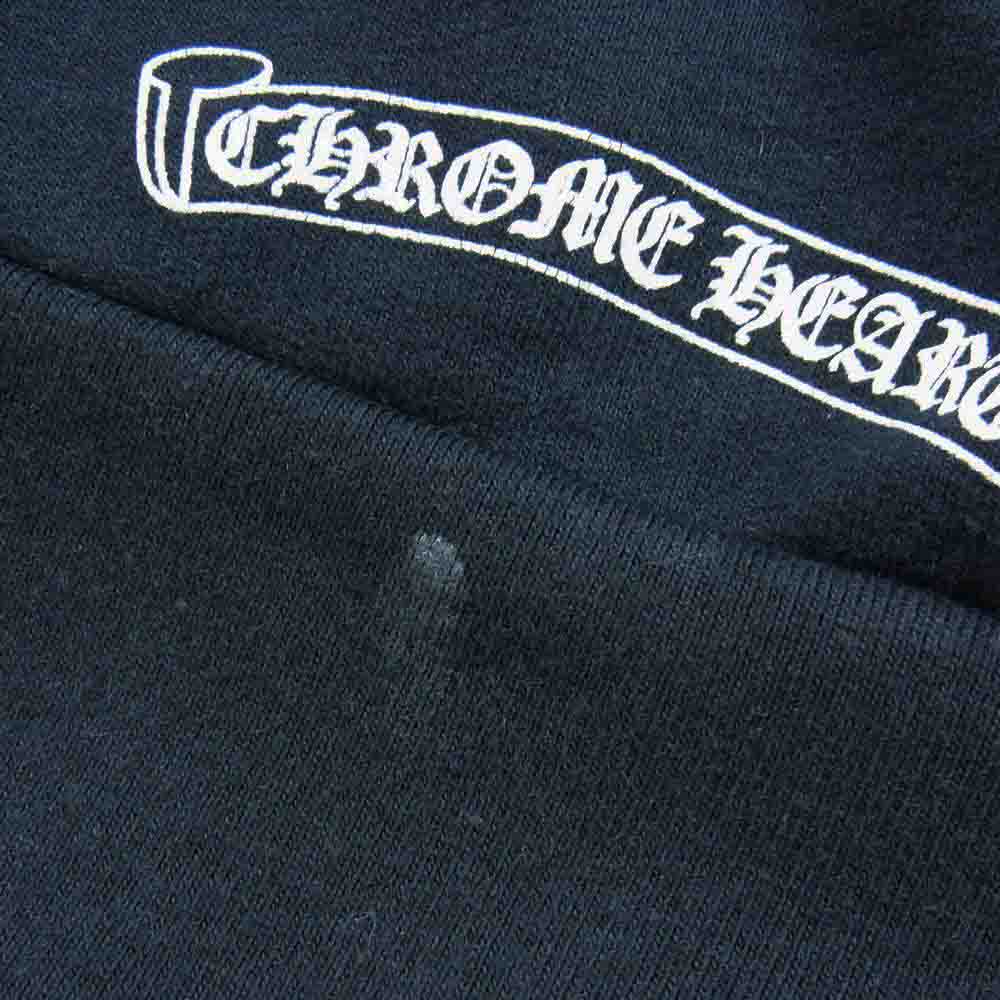 CHROME HEARTS クロムハーツ（原本無） 国内正規品 サイズ：XXL SWTSHRT PLVR スクリプト ロゴ スウェット パーカー ブラック系 XXL【中古】