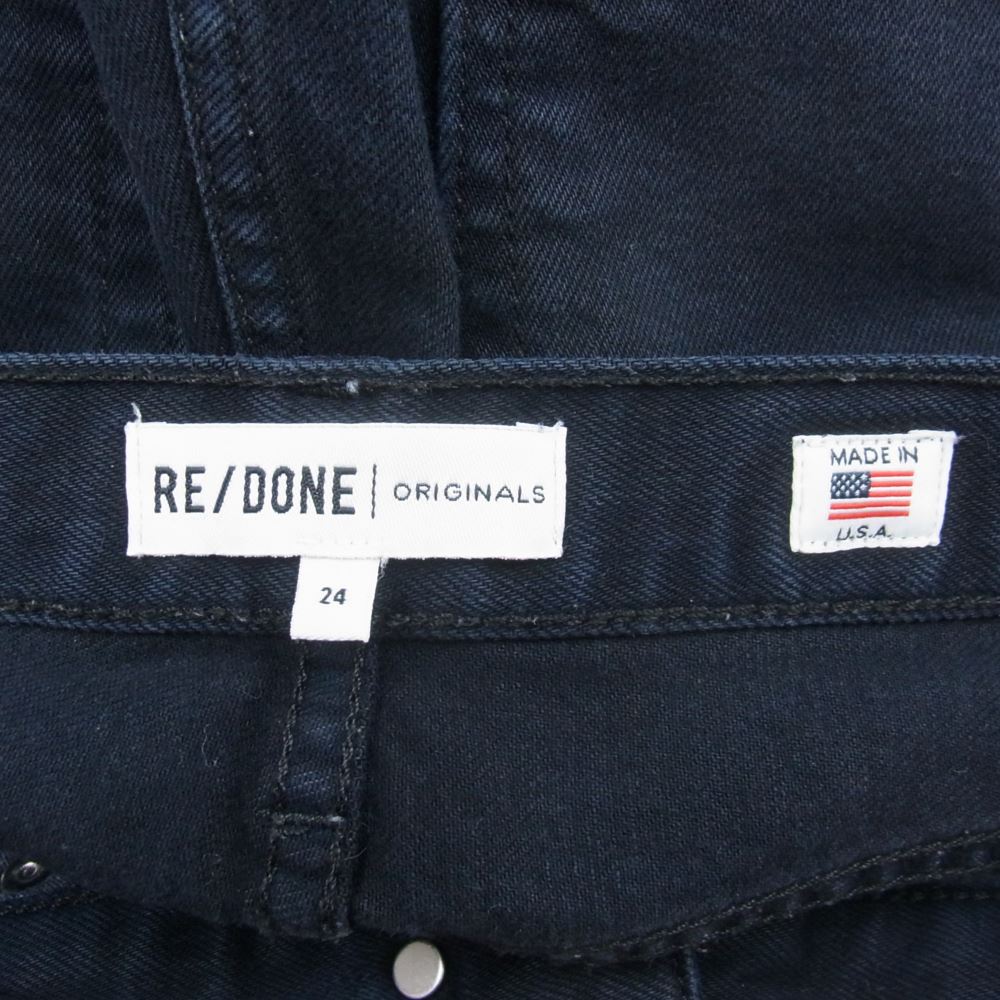 リダン 2610600465 カットオフ ストレッチ スキニー デニム パンツ ネイビー系 24【中古】