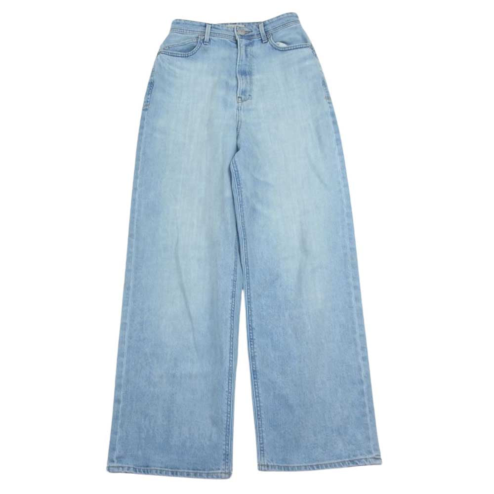 YANUK ヤヌーク 57131301 JOAN ジョーン ルーズ ストレート デニム パンツ インディゴブルー系 24【中古】