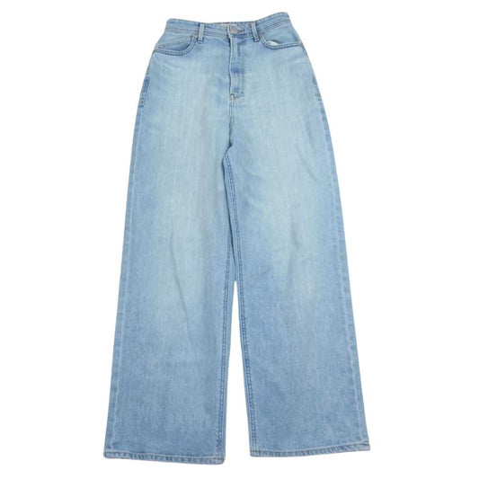 YANUK ヤヌーク 57131301 JOAN ジョーン ルーズ ストレート デニム パンツ インディゴブルー系 24【中古】