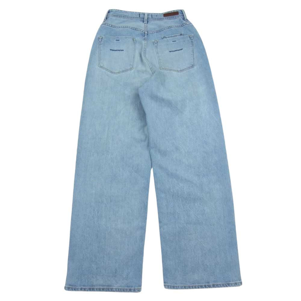 YANUK ヤヌーク 57131301 JOAN ジョーン ルーズ ストレート デニム パンツ インディゴブルー系 24【中古】