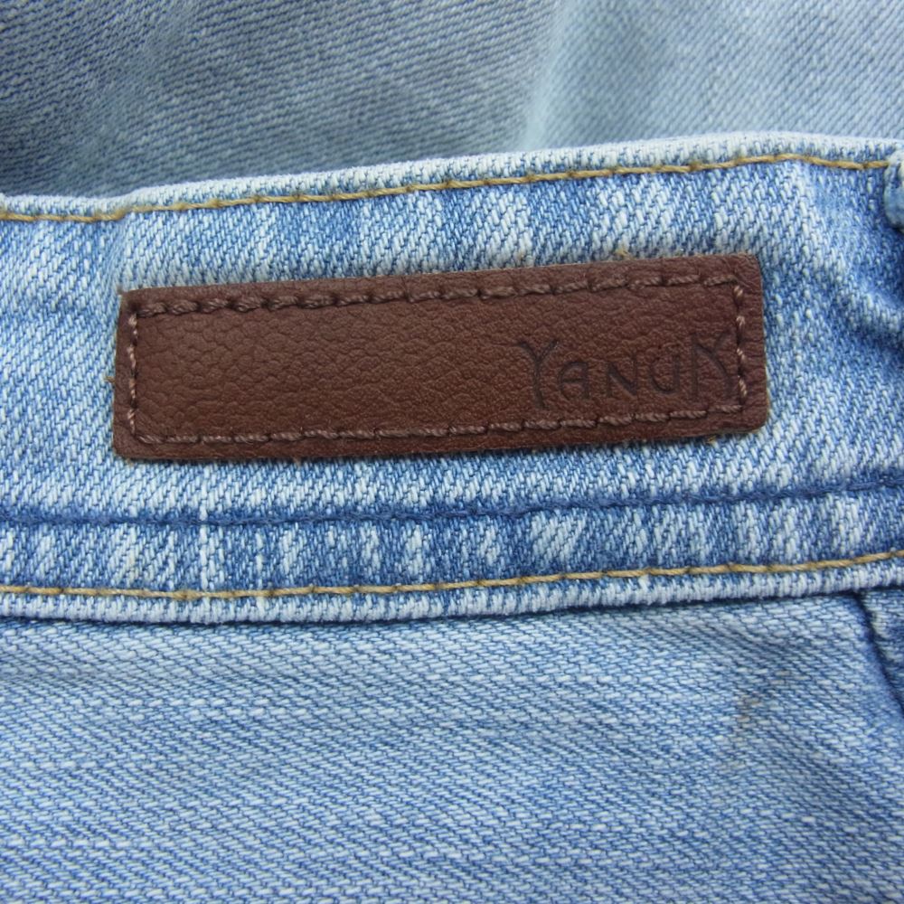 YANUK ヤヌーク 57131301 JOAN ジョーン ルーズ ストレート デニム パンツ インディゴブルー系 24【中古】