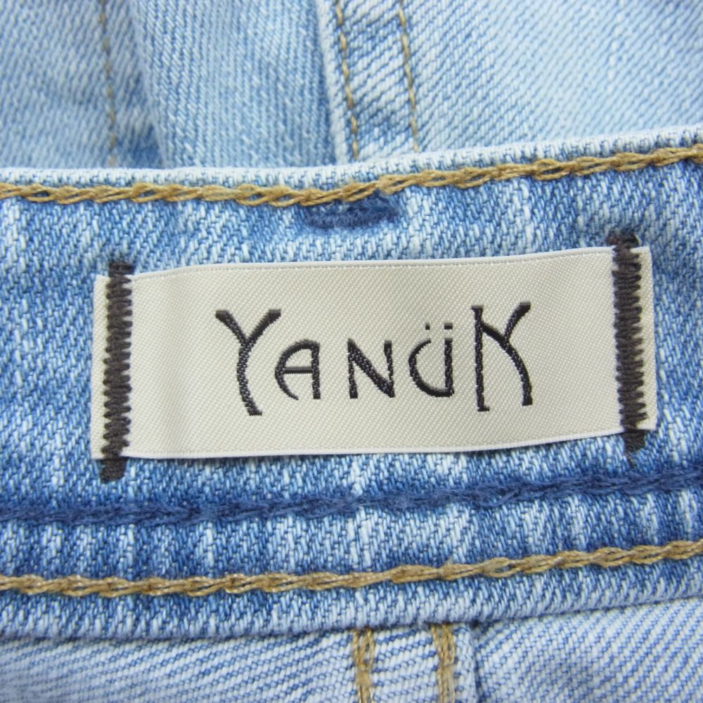 YANUK ヤヌーク 57131301 JOAN ジョーン ルーズ ストレート デニム パンツ インディゴブルー系 24【中古】