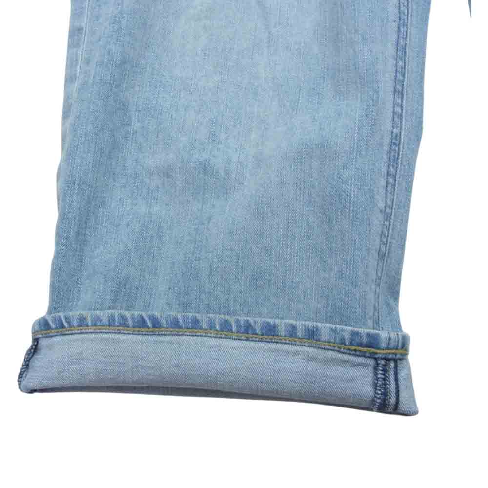 YANUK ヤヌーク 57131301 JOAN ジョーン ルーズ ストレート デニム パンツ インディゴブルー系 24【中古】
