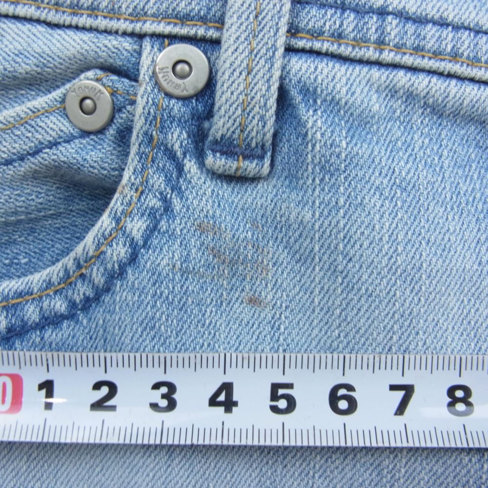YANUK ヤヌーク 57131301 JOAN ジョーン ルーズ ストレート デニム パンツ インディゴブルー系 24【中古】