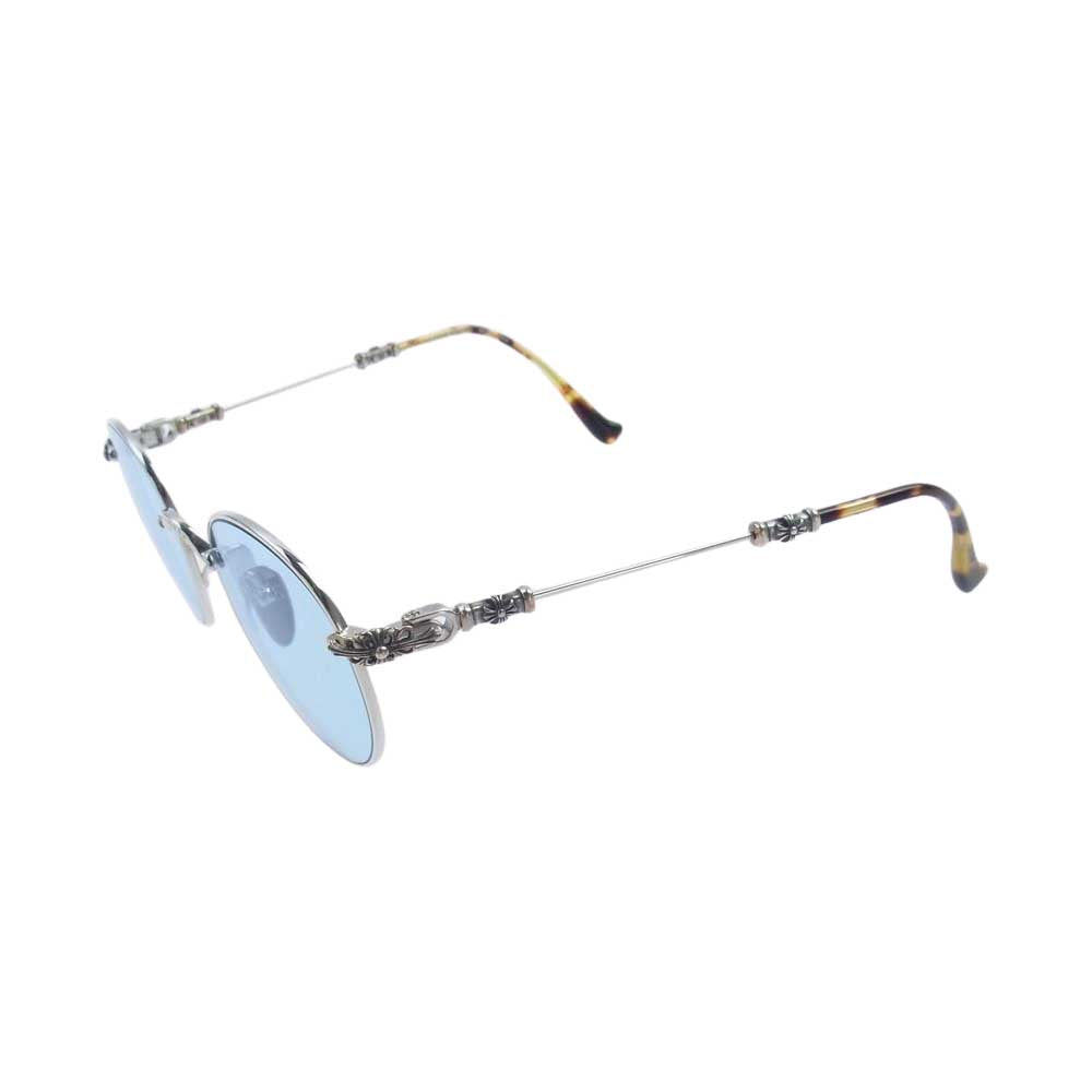 CHROME HEARTS クロムハーツ（原本無） 2023年購入時冊子付属 BUBBA-A 49□22-145 メガネ 眼鏡 サングラス シルバー系 ブラウン系【中古】