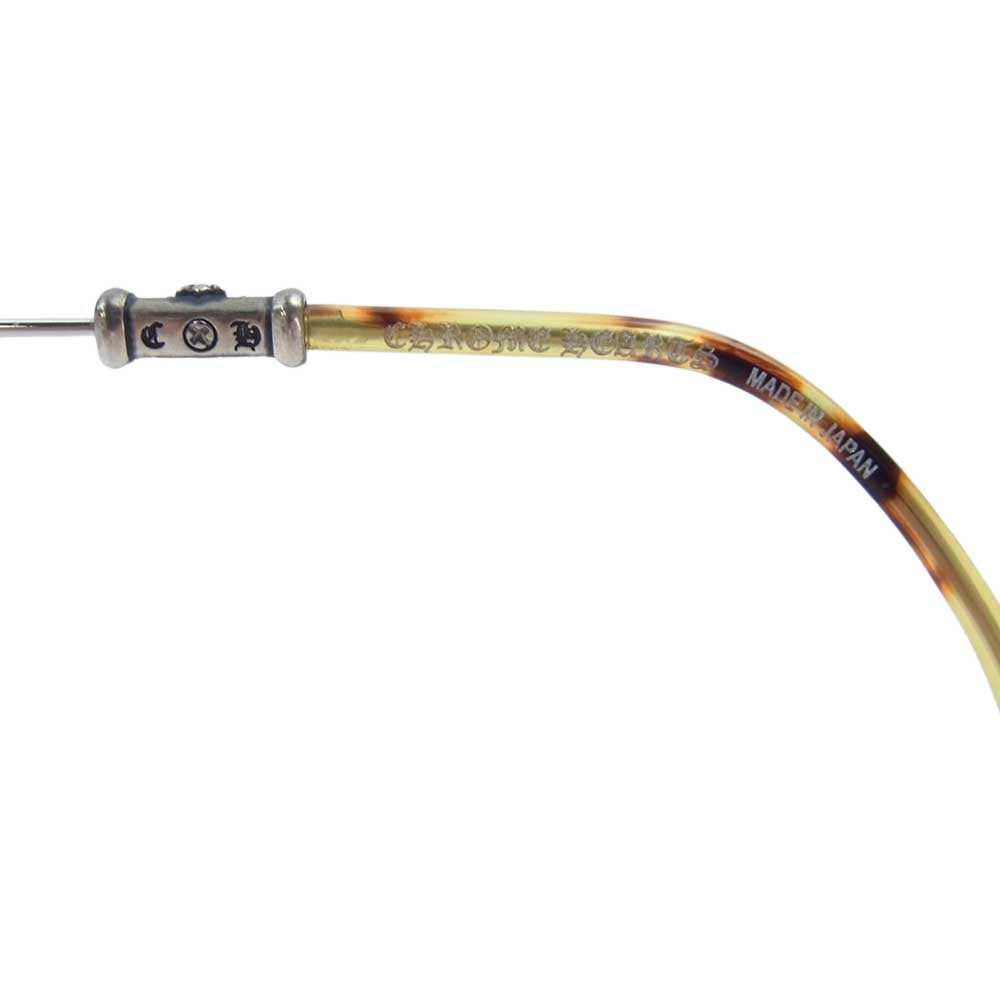 CHROME HEARTS クロムハーツ（原本無） 2023年購入時冊子付属 BUBBA-A 49□22-145 メガネ 眼鏡 サングラス シルバー系 ブラウン系【中古】