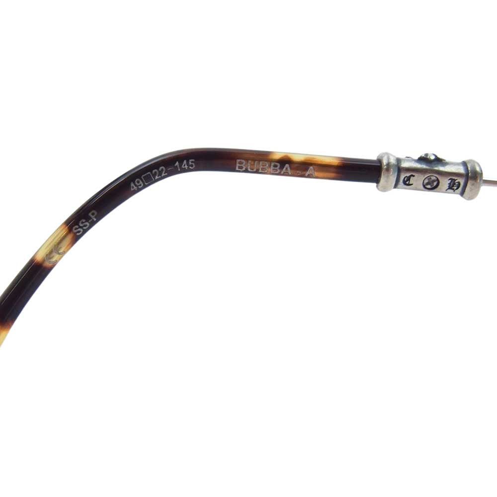 CHROME HEARTS クロムハーツ（原本無） 2023年購入時冊子付属 BUBBA-A 49□22-145 メガネ 眼鏡 サングラス シルバー系 ブラウン系【中古】