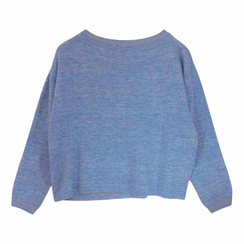 HYSTERIC GLAMOUR ヒステリックグラマー 0133NS01 VIP CLUB ビップクラブ ガールプリント ニット セーター ライトブルー系 F【中古】