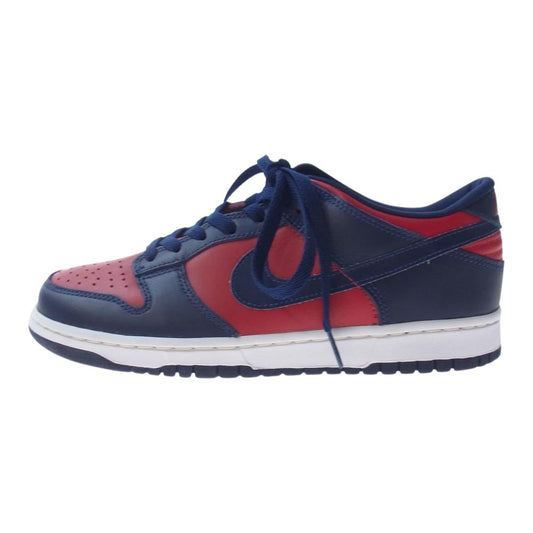 NIKE ナイキ 630358-641 DUNK LOW VARSITY RED ダンク ロー バーシティレッド スニーカー ネイビー系 レッド系 27cm【極上美品】【中古】