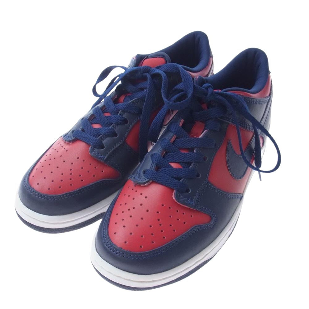 NIKE ナイキ 630358-641 DUNK LOW VARSITY RED ダンク ロー バーシティレッド スニーカー ネイビー系 レッド系 27cm【極上美品】【中古】